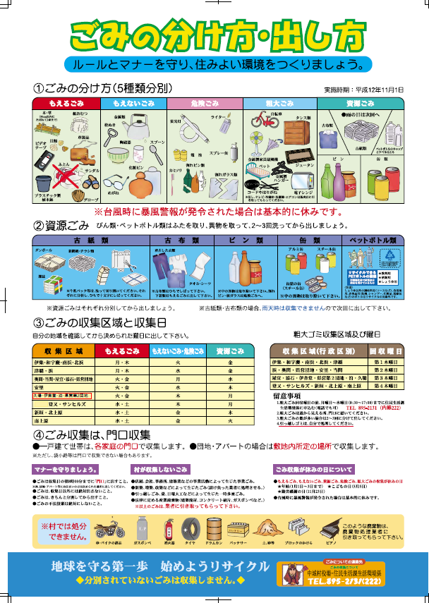 家庭ごみについて 中城村 心豊かな暮らし 住みたい村 とよむ中城