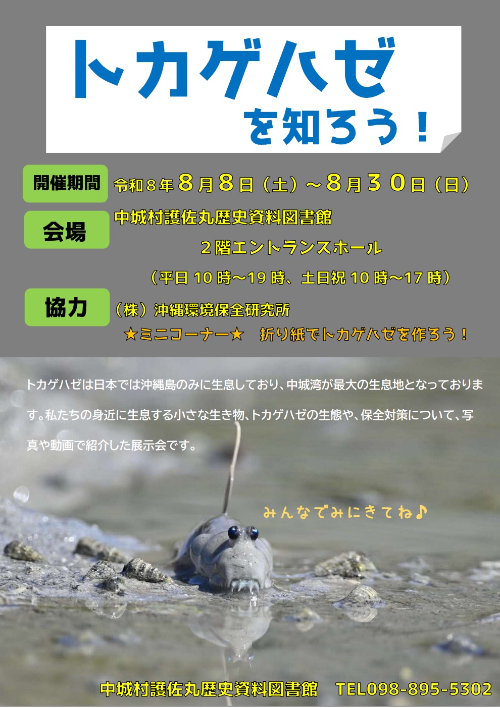 トカゲハゼ展チラシ