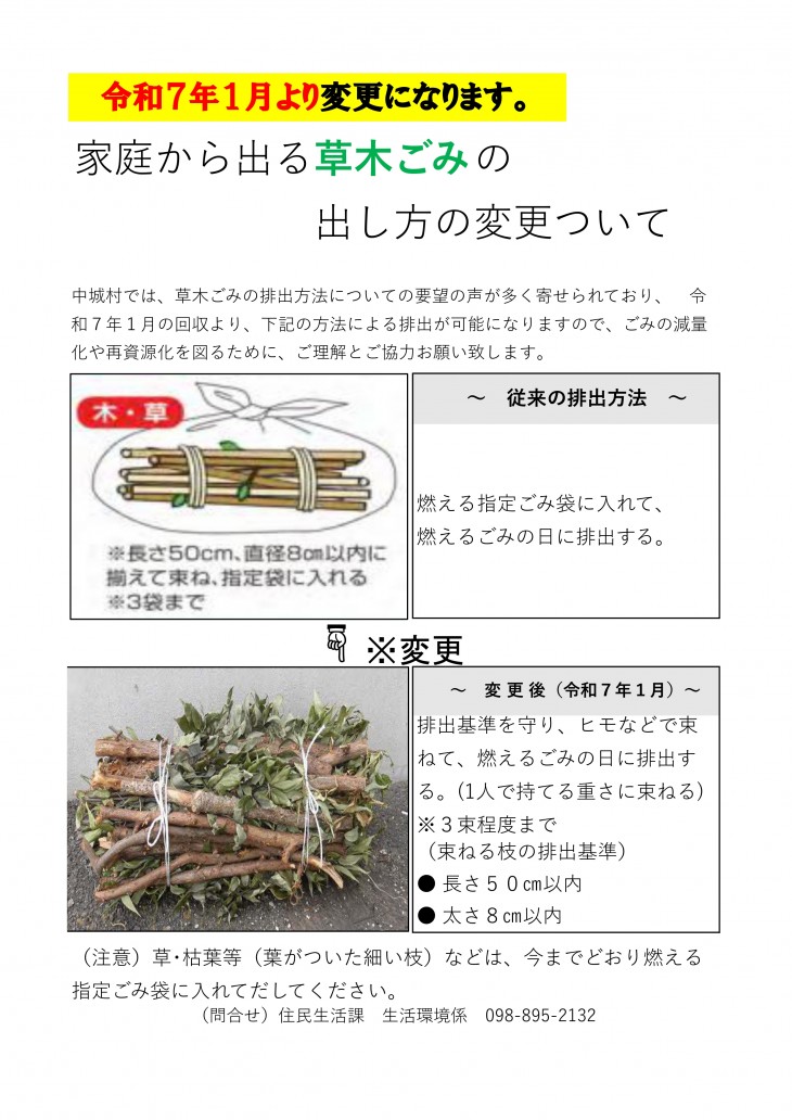 令和7年1月より変更になります